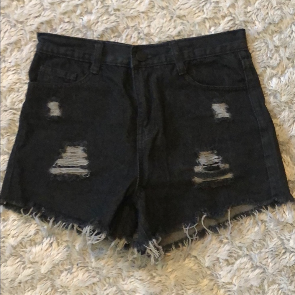 Black High waisted shorts